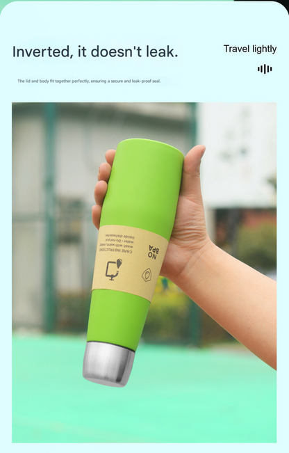 Blue Premium 304 Stainless Steel Vacuum Insulated Water Bottle - 532ml Large Capacity Sports Flask with 12-24 Hour Thermal Retention, Leak-Proof Portable Travel Mug for Gym, Office, Car and Outdoor Activities