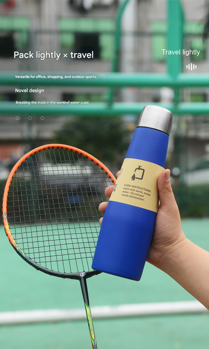 Green Premium 304 Stainless Steel Vacuum Insulated Water Bottle - 532ml Large Capacity Sports Flask with 12-24 Hour Thermal Retention, Leak-Proof Portable Travel Mug for Gym, Office, Car and Outdoor Activities