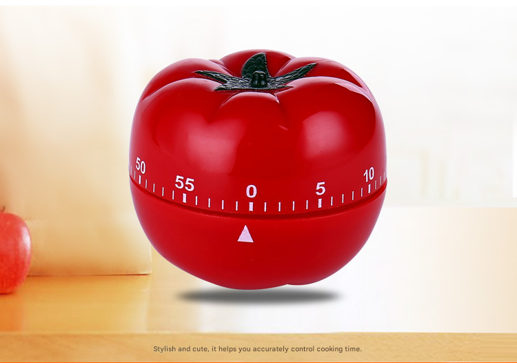 Big Size Tomato-shaped alarm Kitchen Timer - 60 Minute Mechanical Countdown Timer with Loud Alarm, Cute Vegetable Design, No Battery Required - Perfect for Cooking, Baking & Time Management
