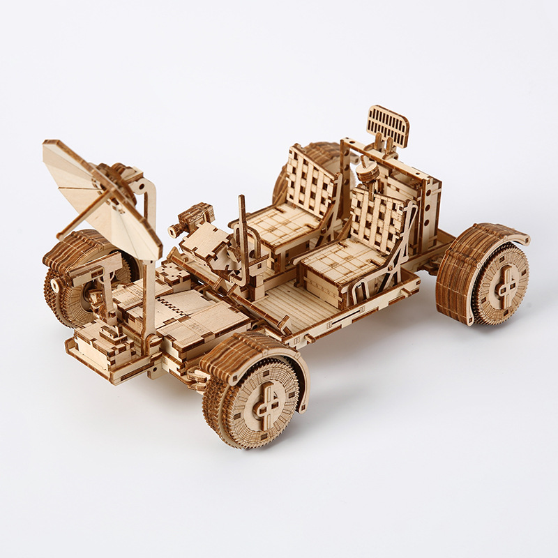 3D Wooden Puzzle Lunar Rover Model Kit - DIY Space Exploration Vehicle