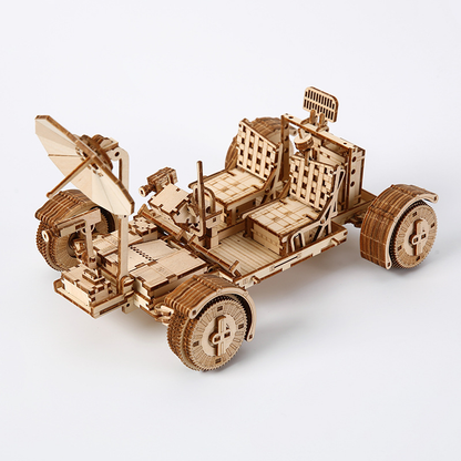 3D Wooden Puzzle Lunar Rover Model Kit - DIY Space Exploration Vehicle