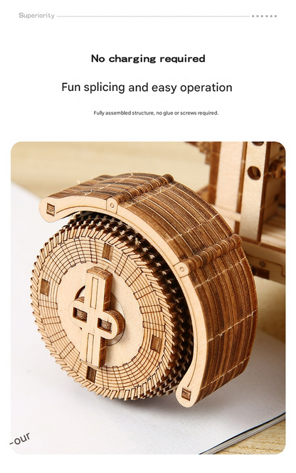 3D Wooden Puzzle Lunar Rover Model Kit - DIY Space Exploration Vehicle