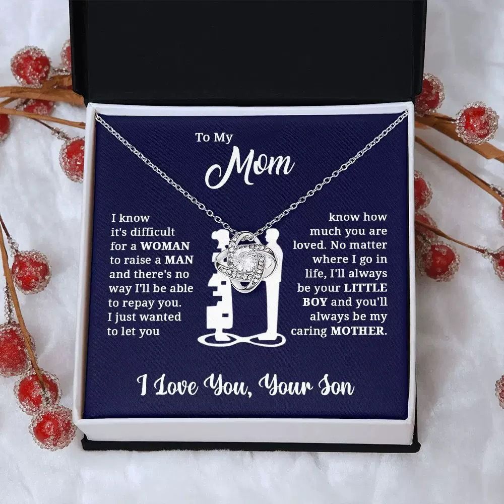 silvery white Necklace Gift Box Set Eternal Star Three-Leaf Clover Necklace - Mother's Day Gift, Comes with Free Gift Box - Mother's Day Jewelry Gift
