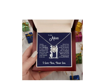 silvery white Necklace  Rose Box Set Eternal Star Three-Leaf Clover Necklace - Mother's Day Gift, Comes with Free Gift Box - Mother's Day Jewelry Gift
