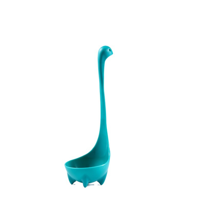 Blue Nessie Ladle Loch Ness Monster Soup Spoon Cute Dinosaur Shaped Standing Ladle Food-Grade Nylon Kitchen Utensil  Handle Heat Resistant 0-120C Funny Cooking Gadget Gift for Home Cooks