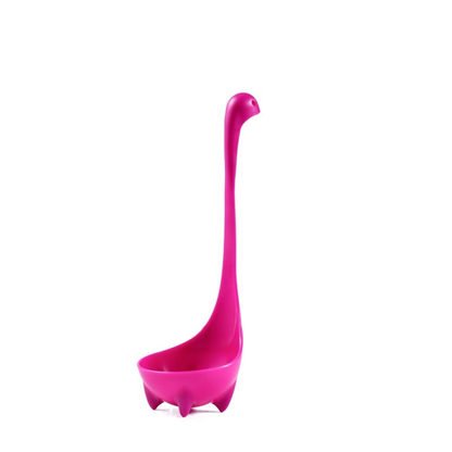 Red Nessie Ladle Loch Ness Monster Soup Spoon Cute Dinosaur Shaped Standing Ladle Food-Grade Nylon Kitchen Utensil  Handle Heat Resistant 0-120C Funny Cooking Gadget Gift for Home Cooks