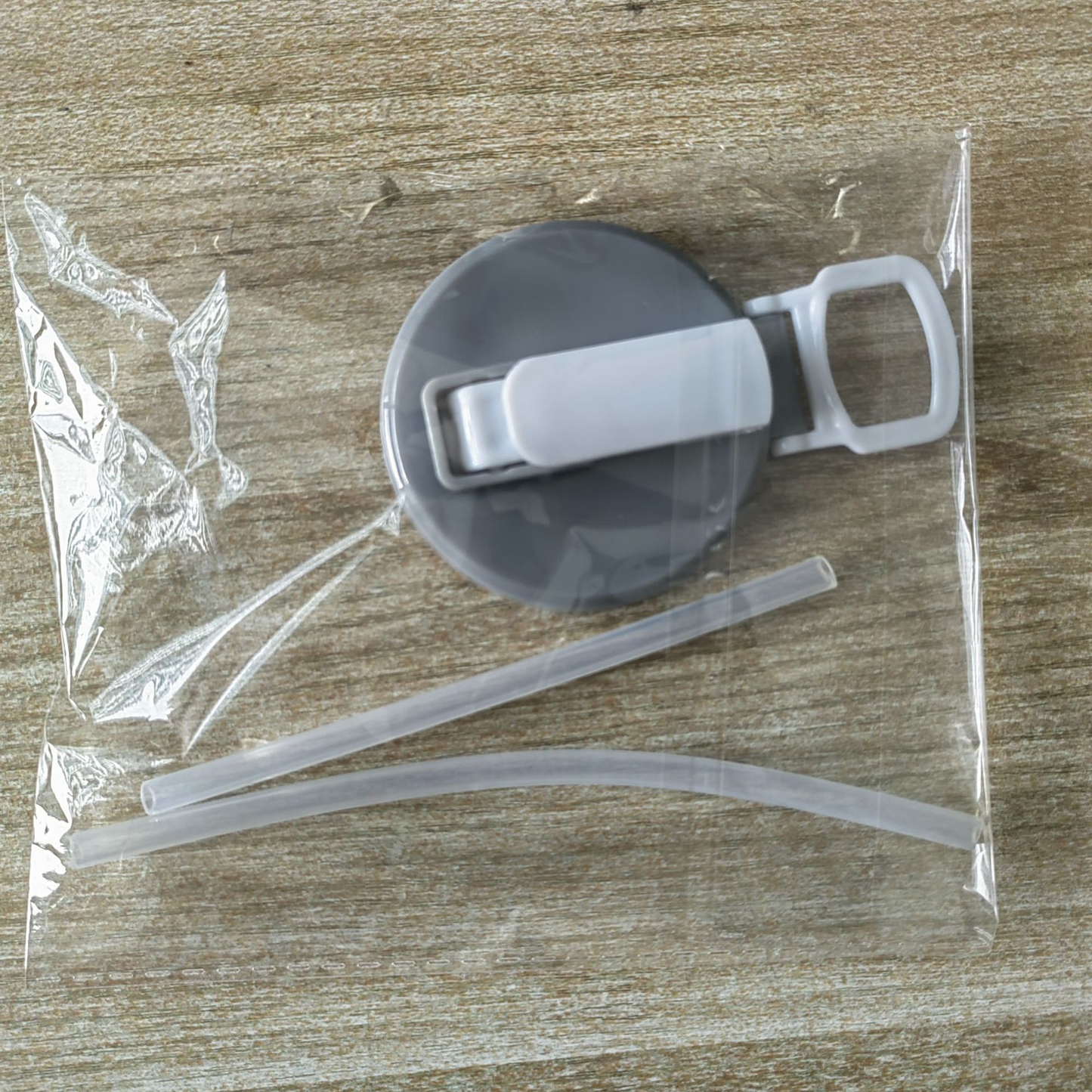 Grey Reusable Soda Can Lid with Straw and Carrying Handle - Spill-Proof Plastic Can Cover for Standard 2.13 Inch Cans, Portable Beverage Protector with Flip-Top Design, BPA-Free Drink Can Converter for Outdoor Parties BBQs Camping