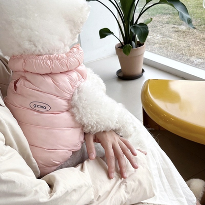Pink XS size Dog Winter Coat Quilted Puffer Jacket - Warm Cotton Padded Vest for Small Dogs, High Collar Pet Clothes for Chihuahua Yorkie Poodle Bichon Schnauzer, Lightweight Cold Weather Dog Apparel with Elastic Cuffs