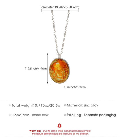 3D Nativity Scene Necklace-  Oval Pendant, Jesus Birth Christmas Easter Gift for Women Men, Zinc Alloy Chain Necklace