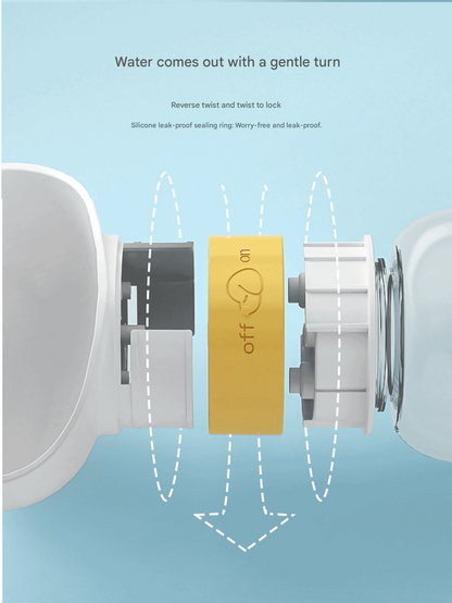 Yellow 650ml Portable Dog Water Bottle  - Leak-Proof Pet Travel Water Dispenser, Cloud-Shaped Drinking Bowl, Twist-to-Dispense Design, BPA-Free HIPS/PET Material for Walking Hiking Travel
