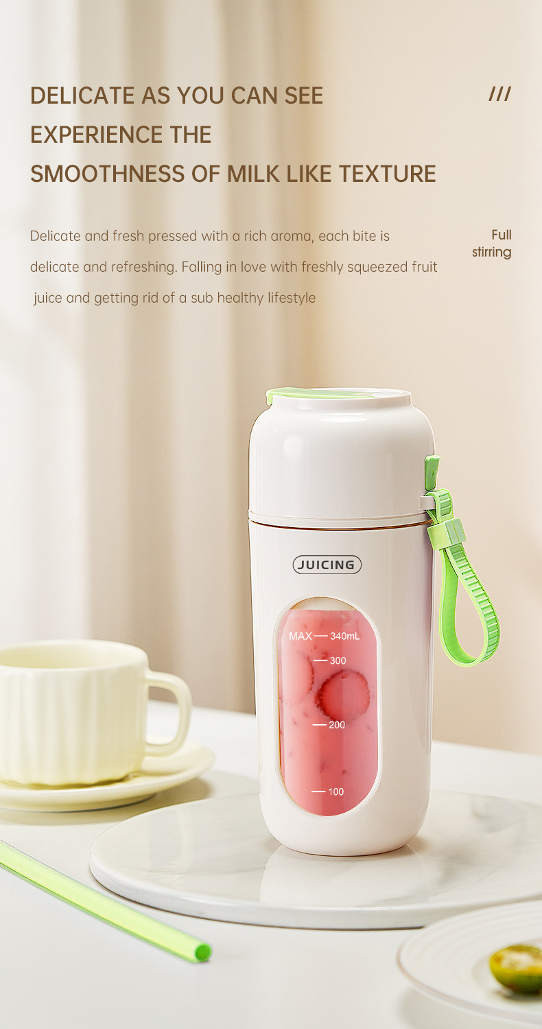 Purple Portable Wireless Juicer Blender Cup - 350ml USB Rechargeable Personal Smoothie Maker with 12-Blade System, 40S Fast Extraction, BPA-Free Travel Juicing Cup for Home Office Gym Outdoor