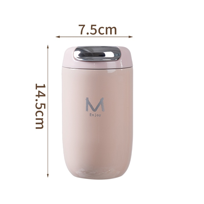 Pink Premium 316 Stainless Steel Coffee Tumbler - 350ml Vacuum Insulated Travel Mug with Sip Lid, Leak-Proof Egg Shape Design, Hot & Cold Beverage Cup for Office Commute Outdoor Gift