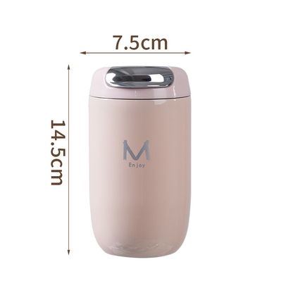 Pink Premium 316 Stainless Steel Coffee Tumbler - 350ml Vacuum Insulated Travel Mug with Sip Lid, Leak-Proof Egg Shape Design, Hot & Cold Beverage Cup for Office Commute Outdoor Gift