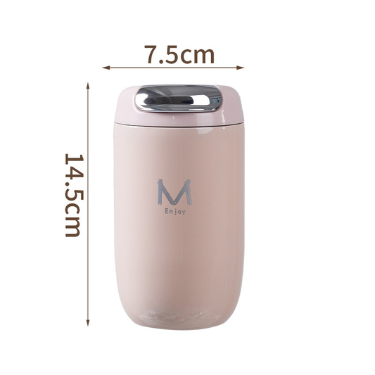 Pink Premium 316 Stainless Steel Coffee Tumbler - 350ml Vacuum Insulated Travel Mug with Sip Lid, Leak-Proof Egg Shape Design, Hot & Cold Beverage Cup for Office Commute Outdoor Gift