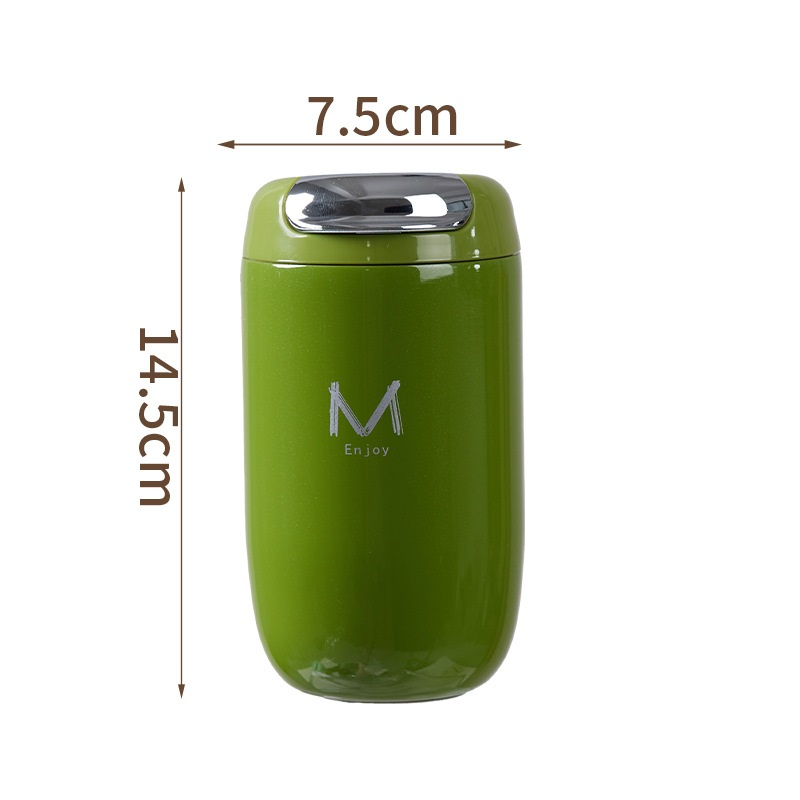 Green Premium 316 Stainless Steel Coffee Tumbler - 350ml Vacuum Insulated Travel Mug with Sip Lid, Leak-Proof Egg Shape Design, Hot & Cold Beverage Cup for Office Commute Outdoor Gift