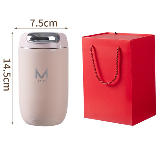 Pink Gift Box Set Premium 316 Stainless Steel Coffee Tumbler - 350ml Vacuum Insulated Travel Mug with Sip Lid, Leak-Proof Egg Shape Design, Hot & Cold Beverage Cup for Office Commute Outdoor Gift