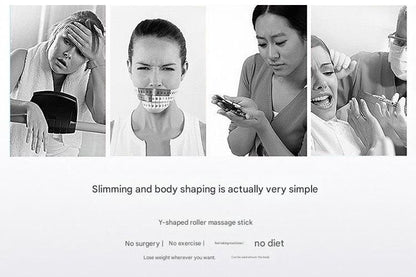 Silvery 3D Face Roller Massager V-Shaped Lifting Tool - Double Ball Facial Massage Device for Skin Tightening Wrinkle Reduction Jawline Contouring Beauty Care