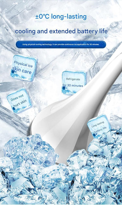 Pink Flat-Surface Ice  Cold Therapy Facial Tool - Mini Ice Hammer Cryo Stick for Pore Shrinking Skin Soothing Sunburn Relief - Reusable ABS+PC Cooling Massager
