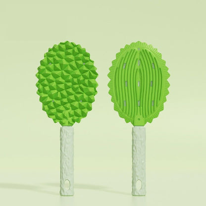 2-piece green Pet Durian Massage Grooming Brush - TPR Double-Sided Deshedding Comb for Cats Dogs - Gentle Pet SPA Grooming Tool