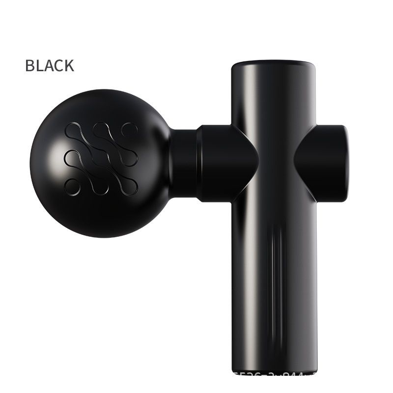 Black Mini Massage Gun - Pocket-Sized Deep Tissue Percussion Massager with 4 Speeds, 7mm Amplitude, 12KG Force, USB-C Rechargeable - Ultra Quiet, 68.7g Lightweight for Muscle Recovery, Travel, Office