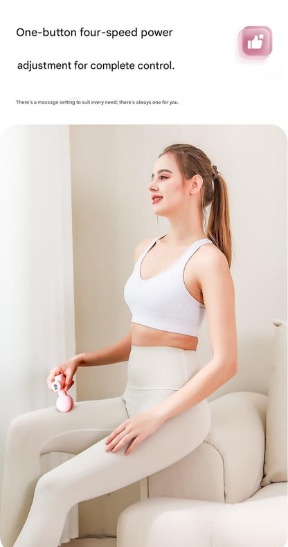 Pink Mini Massage Gun - Pocket-Sized Deep Tissue Percussion Massager with 4 Speeds, 7mm Amplitude, 12KG Force, USB-C Rechargeable - Ultra Quiet, 68.7g Lightweight for Muscle Recovery, Travel, Office