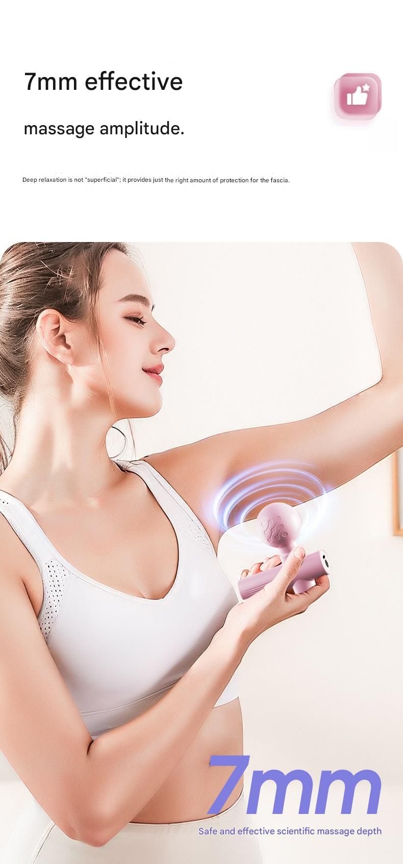 Green Mini Massage Gun - Pocket-Sized Deep Tissue Percussion Massager with 4 Speeds, 7mm Amplitude, 12KG Force, USB-C Rechargeable - Ultra Quiet, 68.7g Lightweight for Muscle Recovery, Travel, Office