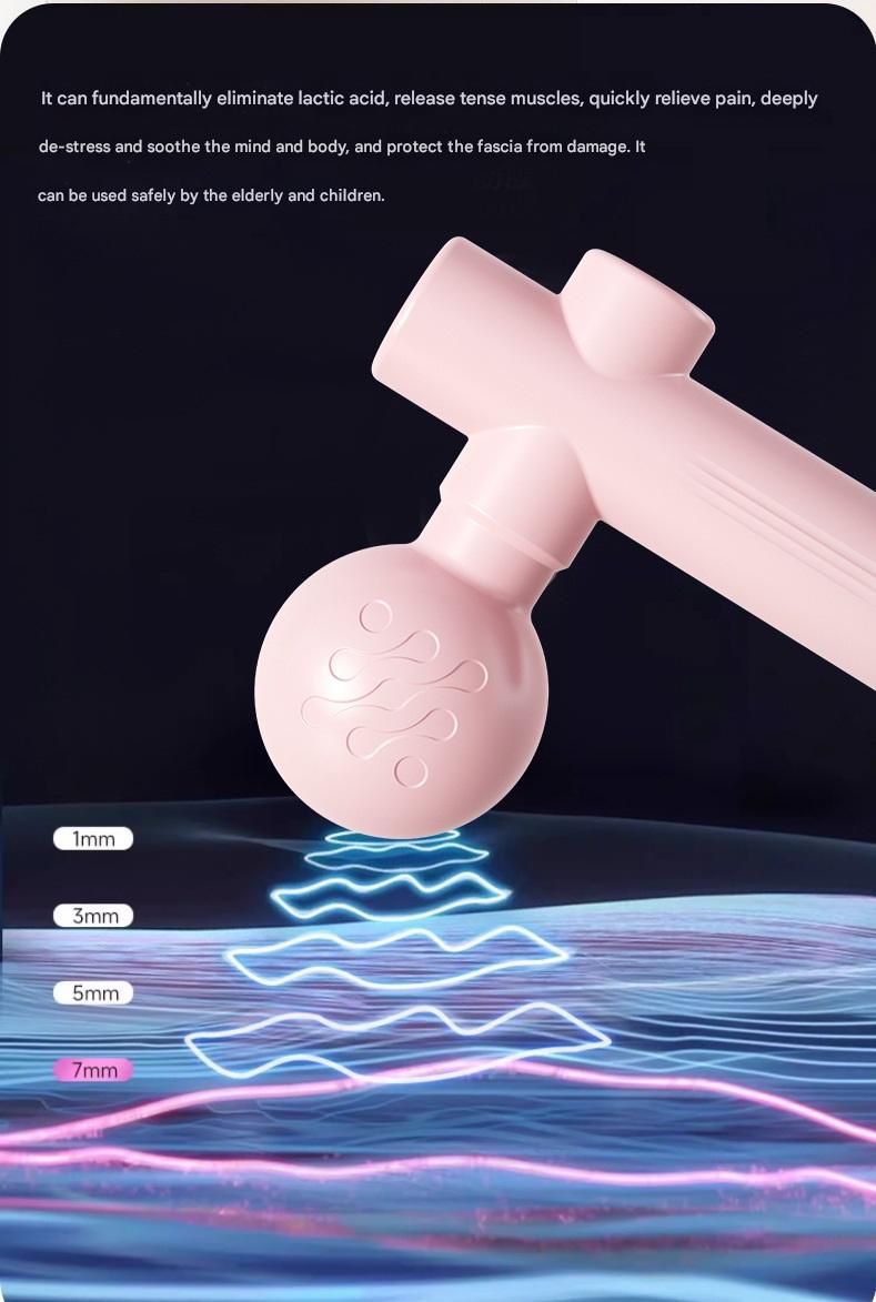 Green Mini Massage Gun - Pocket-Sized Deep Tissue Percussion Massager with 4 Speeds, 7mm Amplitude, 12KG Force, USB-C Rechargeable - Ultra Quiet, 68.7g Lightweight for Muscle Recovery, Travel, Office