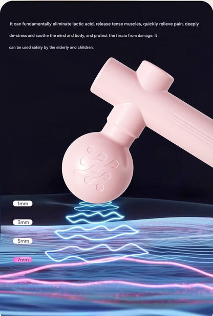 Green Mini Massage Gun - Pocket-Sized Deep Tissue Percussion Massager with 4 Speeds, 7mm Amplitude, 12KG Force, USB-C Rechargeable - Ultra Quiet, 68.7g Lightweight for Muscle Recovery, Travel, Office