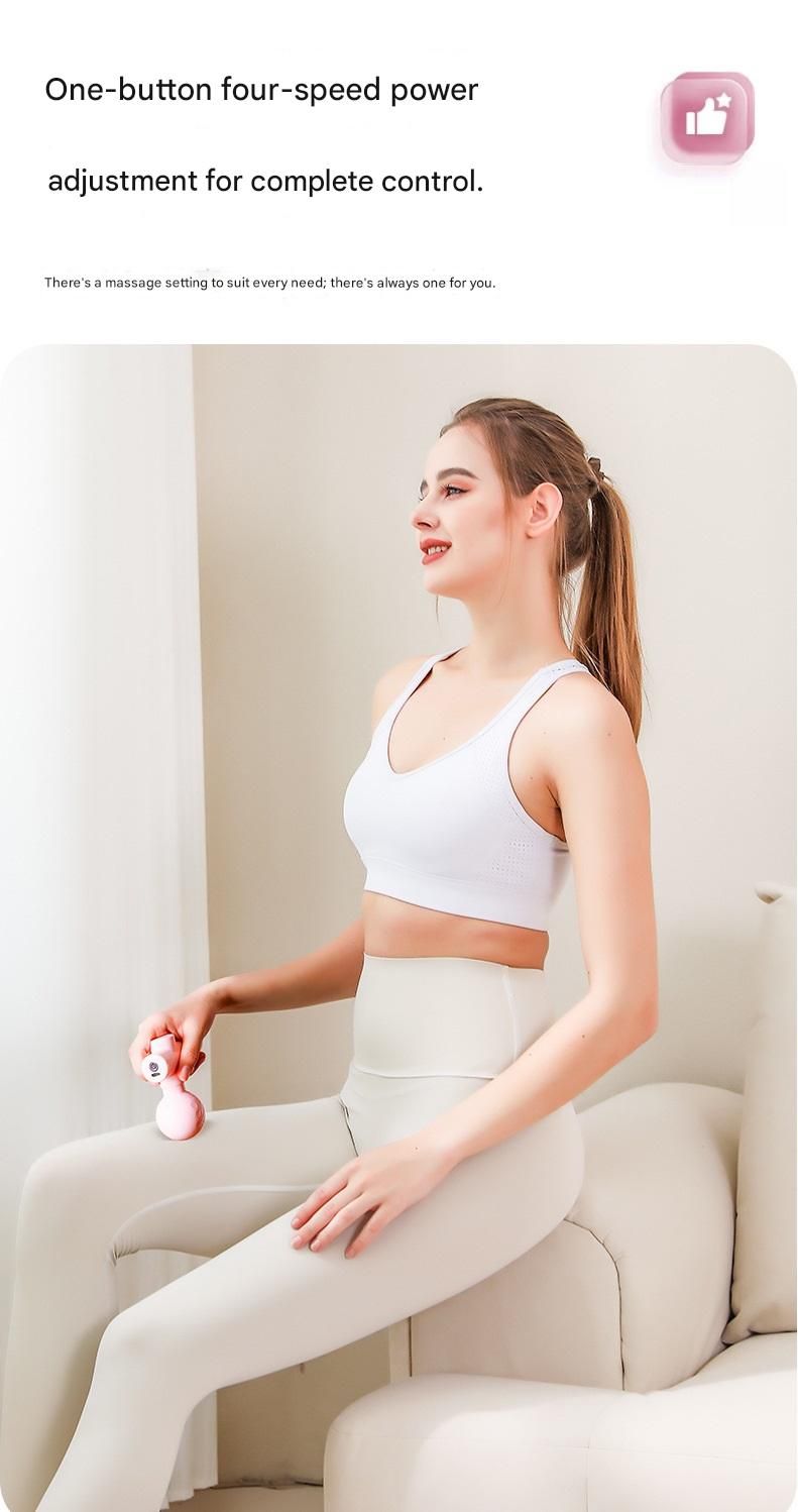 Green Mini Massage Gun - Pocket-Sized Deep Tissue Percussion Massager with 4 Speeds, 7mm Amplitude, 12KG Force, USB-C Rechargeable - Ultra Quiet, 68.7g Lightweight for Muscle Recovery, Travel, Office