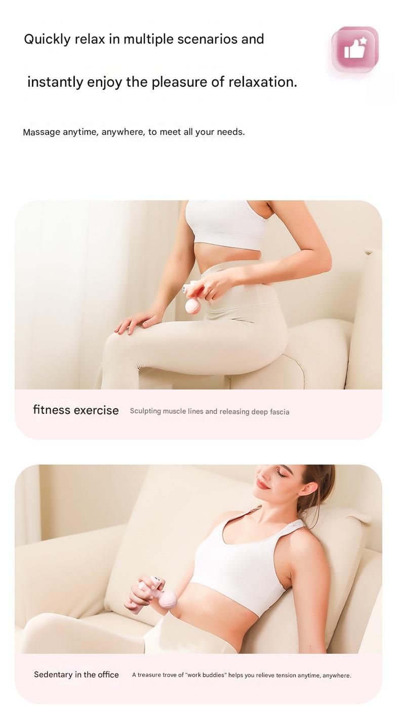 Green Mini Massage Gun - Pocket-Sized Deep Tissue Percussion Massager with 4 Speeds, 7mm Amplitude, 12KG Force, USB-C Rechargeable - Ultra Quiet, 68.7g Lightweight for Muscle Recovery, Travel, Office