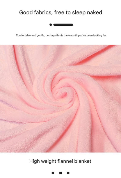 Pink 80*100cm Cartoon Hand-Carry Roll-Up Blanket - Plush Flannel Nap Blanket with Pillow Function, Portable Office & Travel Throw for Home, Car, and Sofa Use - Soft, Machine Washable, Multi-Scene Use