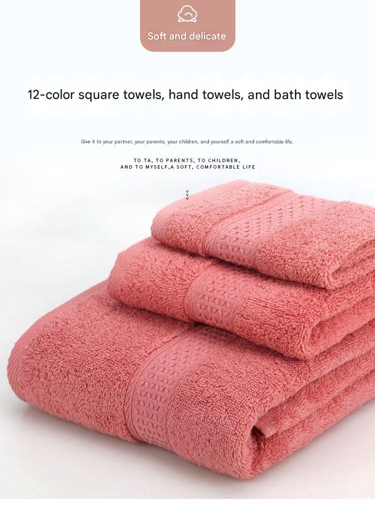 3-Piece Red Towel Set - Soft Absorbent Bath, Hand & Face Towels with Jacquard Weave, Gift Set for Home, Hotel, or Gifting - Durable, Low-Lint, Machine Washable