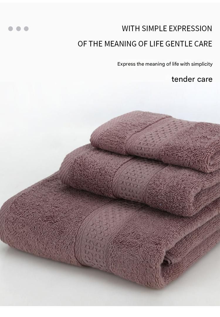 3-Piece Light gray Towel Set - Soft Absorbent Bath, Hand & Face Towels with Jacquard Weave, Gift Set for Home, Hotel, or Gifting - Durable, Low-Lint, Machine Washable