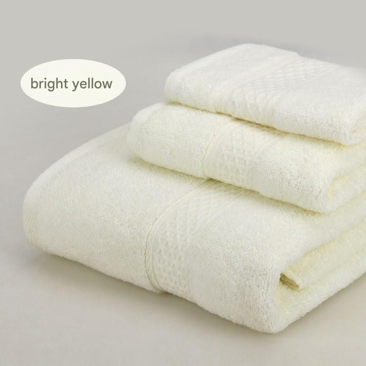 3-Piece Bright yellow Towel Set - Soft Absorbent Bath, Hand & Face Towels with Jacquard Weave, Gift Set for Home, Hotel, or Gifting - Durable, Low-Lint, Machine Washable