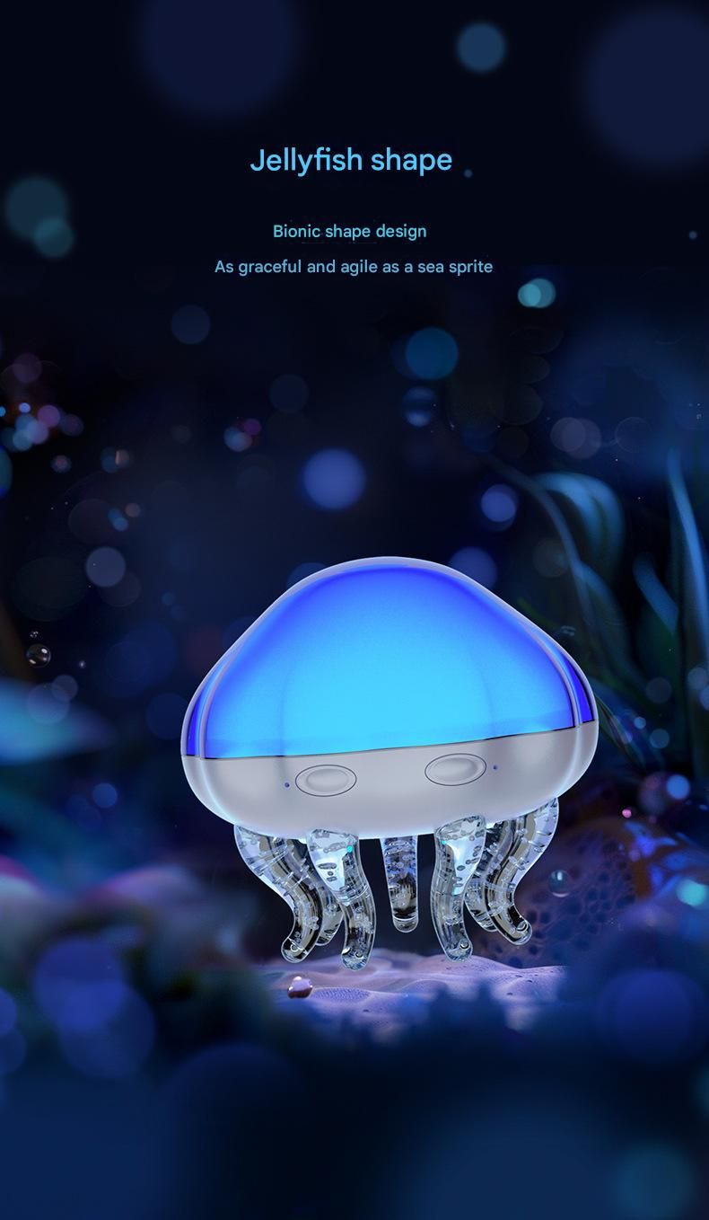 Jellyfish Ocean Wave Projector Night Light - USB Powered with Remote Control, 2 Timer Settings, Dual Mode Projection and Night Light, Romantic Bedroom Decor, Kids Gift
