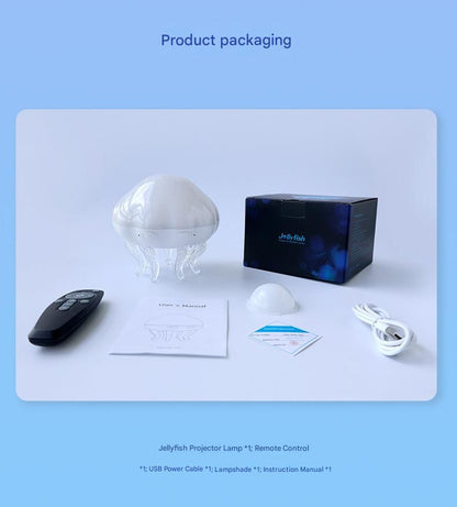 Jellyfish Ocean Wave Projector Night Light - USB Powered with Remote Control, 2 Timer Settings, Dual Mode Projection and Night Light, Romantic Bedroom Decor, Kids Gift