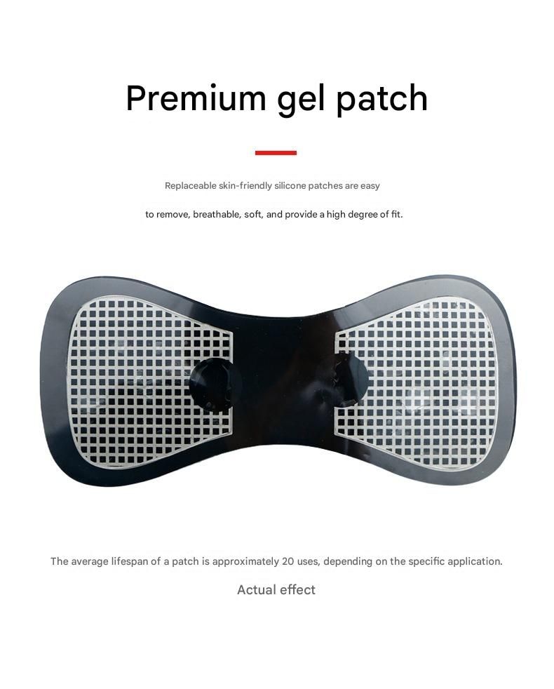 7-pack  Black and Blue Mini  Massage Patch - Portable Smart Neck & Shoulder Massager with 8 Modes, 19 Intensity Levels, USB Rechargeable, PU & PET Material for Muscle Relief