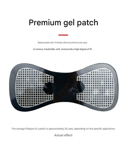 7-pack  Black and Blue Mini  Massage Patch - Portable Smart Neck & Shoulder Massager with 8 Modes, 19 Intensity Levels, USB Rechargeable, PU & PET Material for Muscle Relief