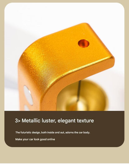 Red Magnetic Door Bell Chime - Dopamine Style Brass Bell with Alloy Frame - No Drill Entry Door Chime for Home, Office, Fridge - Modern Japanese Design, Crisp Sound, Easy Install