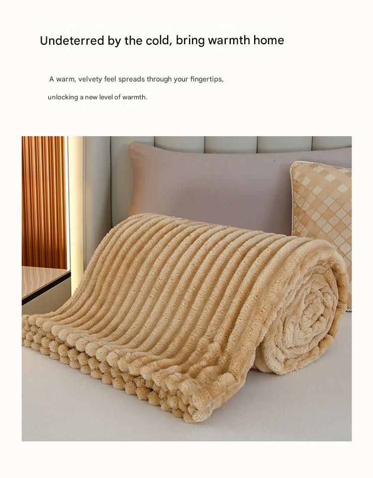 200*230cm Dark grey Solid Colour Flannel Throw Blanket - Thick Double-Sided Fleece with Ribbed Texture - Soft throw blanket& Lightweight for Sofa, Bed, Office Nap, Air-Conditioned Rooms - Durable, Machine Washable, Non-Shedding