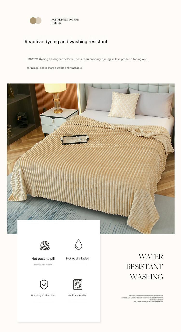 200*230cm Dark grey Solid Colour Flannel Throw Blanket - Thick Double-Sided Fleece with Ribbed Texture - Soft throw blanket& Lightweight for Sofa, Bed, Office Nap, Air-Conditioned Rooms - Durable, Machine Washable, Non-Shedding
