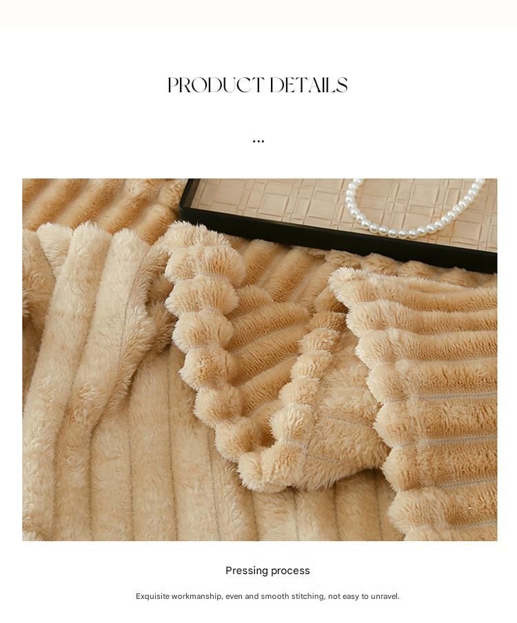200*230cm Dark grey Solid Colour Flannel Throw Blanket - Thick Double-Sided Fleece with Ribbed Texture - Soft throw blanket& Lightweight for Sofa, Bed, Office Nap, Air-Conditioned Rooms - Durable, Machine Washable, Non-Shedding