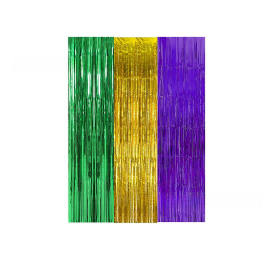 5-piece Silvery Laser Tinsel Foil Fringe Curtain - 1*1m Metallic Party Streamer Backdrop for Birthday, Wedding, Christmas, New Year & Event Decoration - Shimmering Photo Booth & Doorway Prop