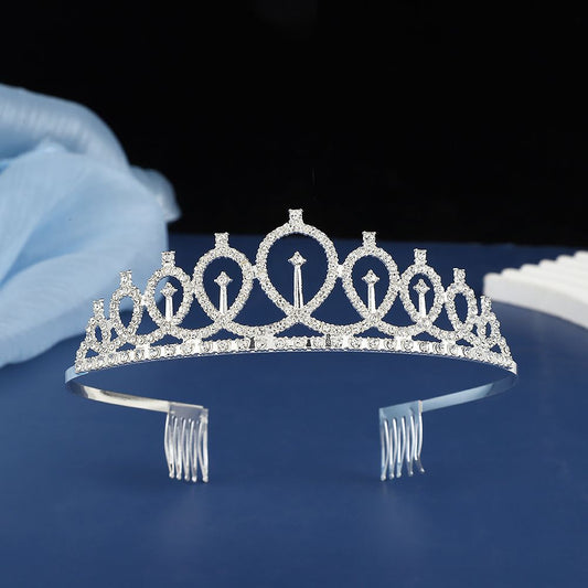 2-piece Silvery Birthday Girl Tiara and Sash Set - Elegant Rhinestone Alloy Crown with , Glitter "BIRTHDAY GIRL" Sash & Safety Pin - Perfect Princess Party Accessory for Women and Girls