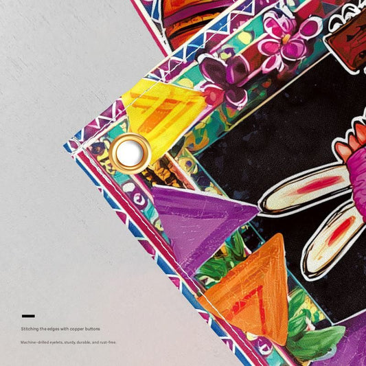 180*115cm Pink Happy Birthday Banner - Glitter Party Backdrop & Confetti, Durable Polyester Wall Decoration for Birthday Parties, Photo Booth Background, Easy Hang Birthday Sign