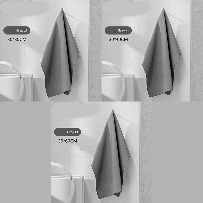 3-piece Grey Coral Fleece & Suede Microfiber Cloth Double-Sided Car Wash Towel  , 5X Water Absorption, Scratch-Free & Lint-Free, 360Â° Stitched Edge for Car Detailing, Glass, Home Cleaning - Multi-Purpose Auto Care Cloth