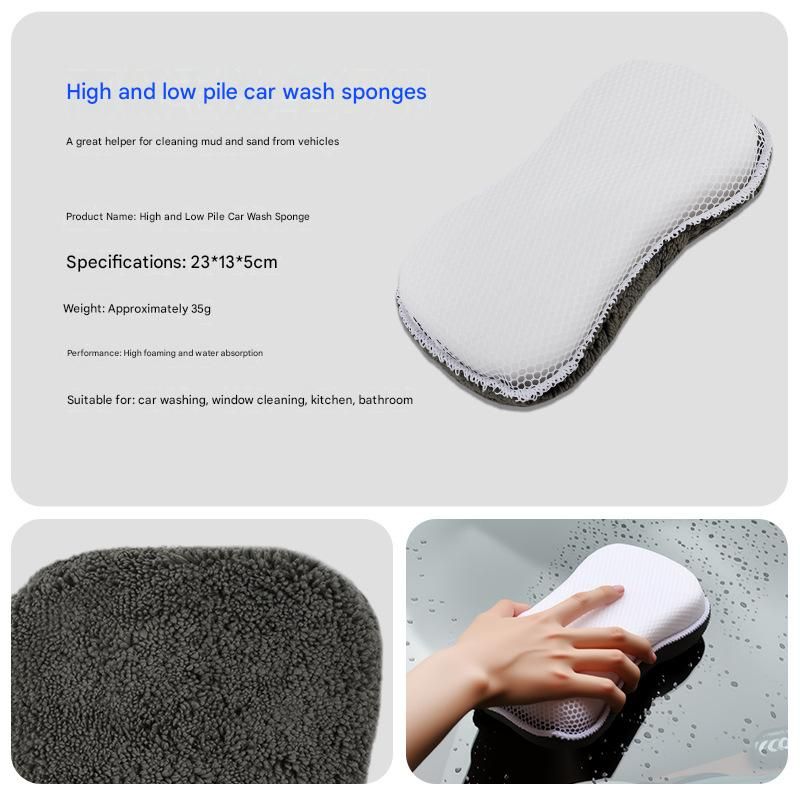 9-Piece Grey Car cleaning kit - Microfibre Wash Mitt, Sponge, Wheel Brush, Waxing Pads & Towels - Complete Auto Detailing Set for Home & Garage Use