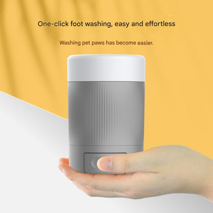 Orange Pet Paw Cleaner Cup - Portable Dog Foot Washer with Soft Silicone Bristles - Easy Clean, Detachable Design for Small to Medium Dogs & Cats