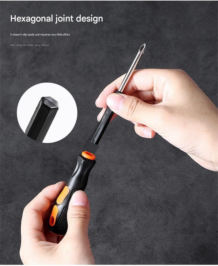 8-in-1 Black and Orange Multi-Bit Screwdriver Set - Compact Precision Tool Kit with Phillips and Slotted Bits - Ergonomic Handle, Hex Shank Design, Portable Storage Base,Chrome vanadium steel - Ideal for Electronics, PC, Appliances, and DIY Repairs