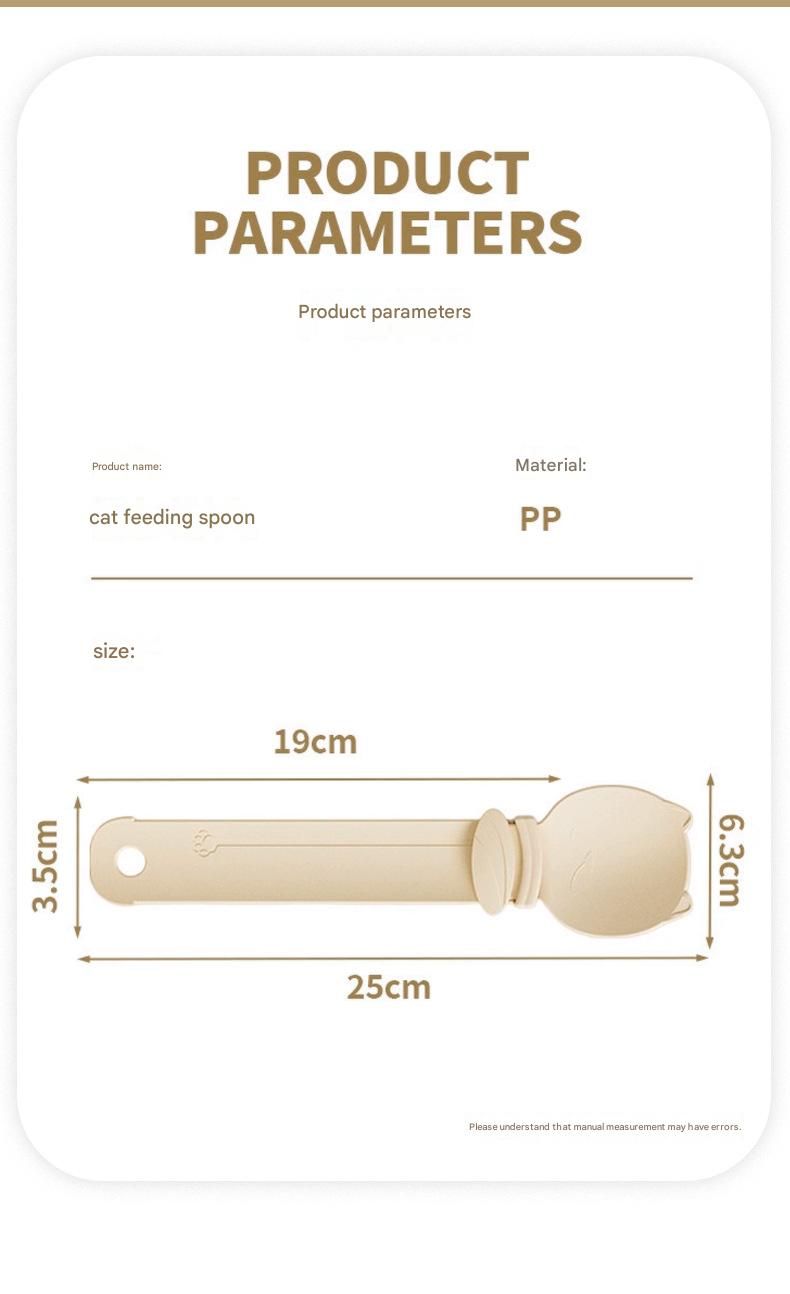 Green Cat Treat Spoon for Wet Food & Paste - Extra-Long PP Handle, Food-Grade Squeeze Feeder with Anti-Spill Bowl, Easy One-Handed Operation for Cats